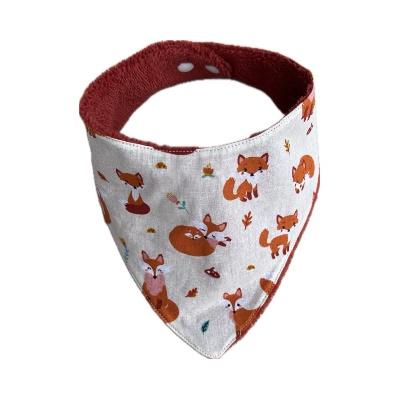 bavoir anti bavouille renard roux