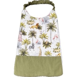 Bavoir élastiqué enfant personnalisé – coton & éponge bambou – grand format cantine