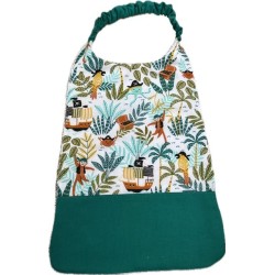 Bavoir élastiqué enfant personnalisé – coton & éponge bambou – grand format cantine