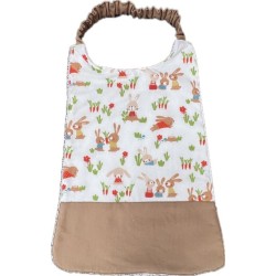 Bavoir élastiqué enfant personnalisé – coton & éponge bambou – grand format cantine