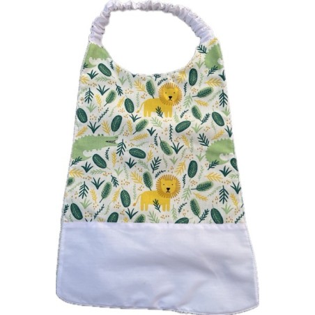 Bavoir élastiqué enfant personnalisé – coton & éponge bambou – grand format cantine