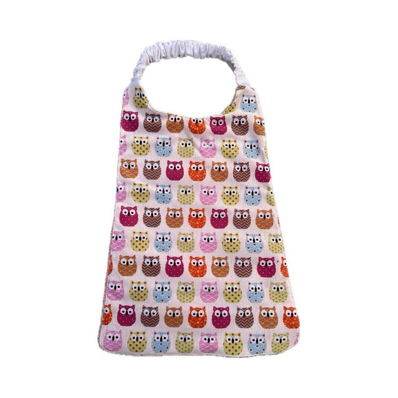 Bavoir élastiqué enfant personnalisé – coton & éponge bambou – grand format cantine