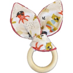 Anneau de dentition oreilles de lapin