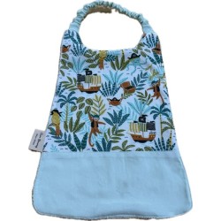 Bavoir élastiqué enfant personnalisé – coton & éponge bambou – grand format cantine