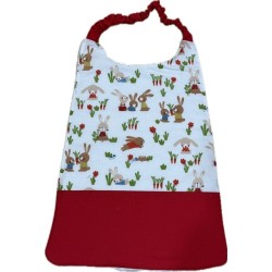 Bavoir élastiqué enfant personnalisé – coton & éponge bambou – grand format cantine