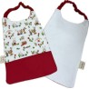 Bavoir élastiqué enfant personnalisé – coton & éponge bambou – grand format cantine