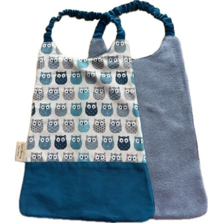 Bavoir élastiqué enfant personnalisé – coton & éponge bambou – grand format cantine